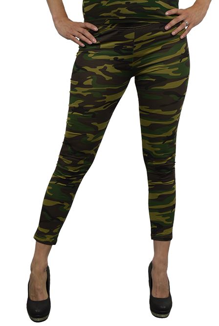 Legging camouflage - willaert, verkleedkledij, carnavalkledij, carnavaloutfit, feestkledij, kamping kitch, bal marginaal